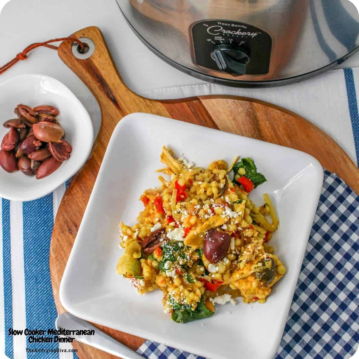 Slow Cooker Mediterranean Chicken Dinner is an effortless stew packed with tender chicken, chickpeas, artichoke hearts, and vibrant spices . Slow Cooker Mediterranean Chicken Dinner is an effortless stew packed with tender chicken, chickpeas, artichoke hearts, and vibrant spices .