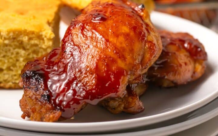 Easy BBQ Air Fryer Chicken Thighs