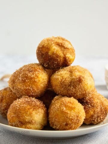 Easy Air Fryer Churro Donut Holes (Only 4 Ingredients!)