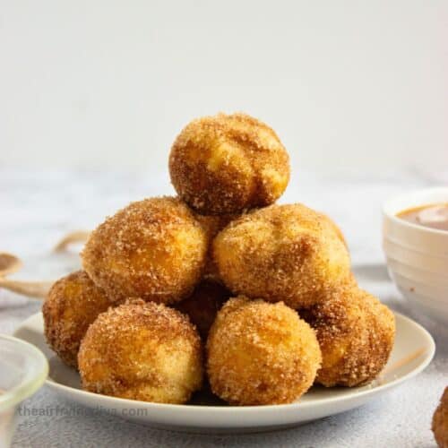 Easy Air Fryer Churro Donut Holes (Only 4 Ingredients!)