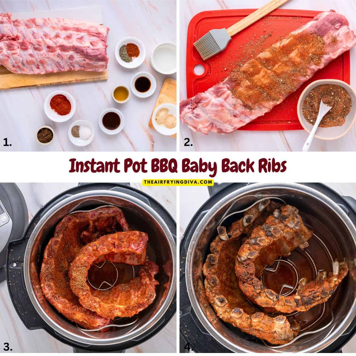 Instant Pot BBQ Baby Back Ribs, tender, flavorful, and easy to make with a smoky dry rub, BBQ sauce, and a quick broil for the perfect finish These Instant Pot BBQ Baby Back Ribs are tender, juicy, and packed with smoky BBQ flavor! Made with a simple dry rub, pressure cooked until perfectly tender, then brushed with BBQ sauce and broiled for the perfect sticky finish. An easy rib recipe for family dinners, game day, and cookouts.