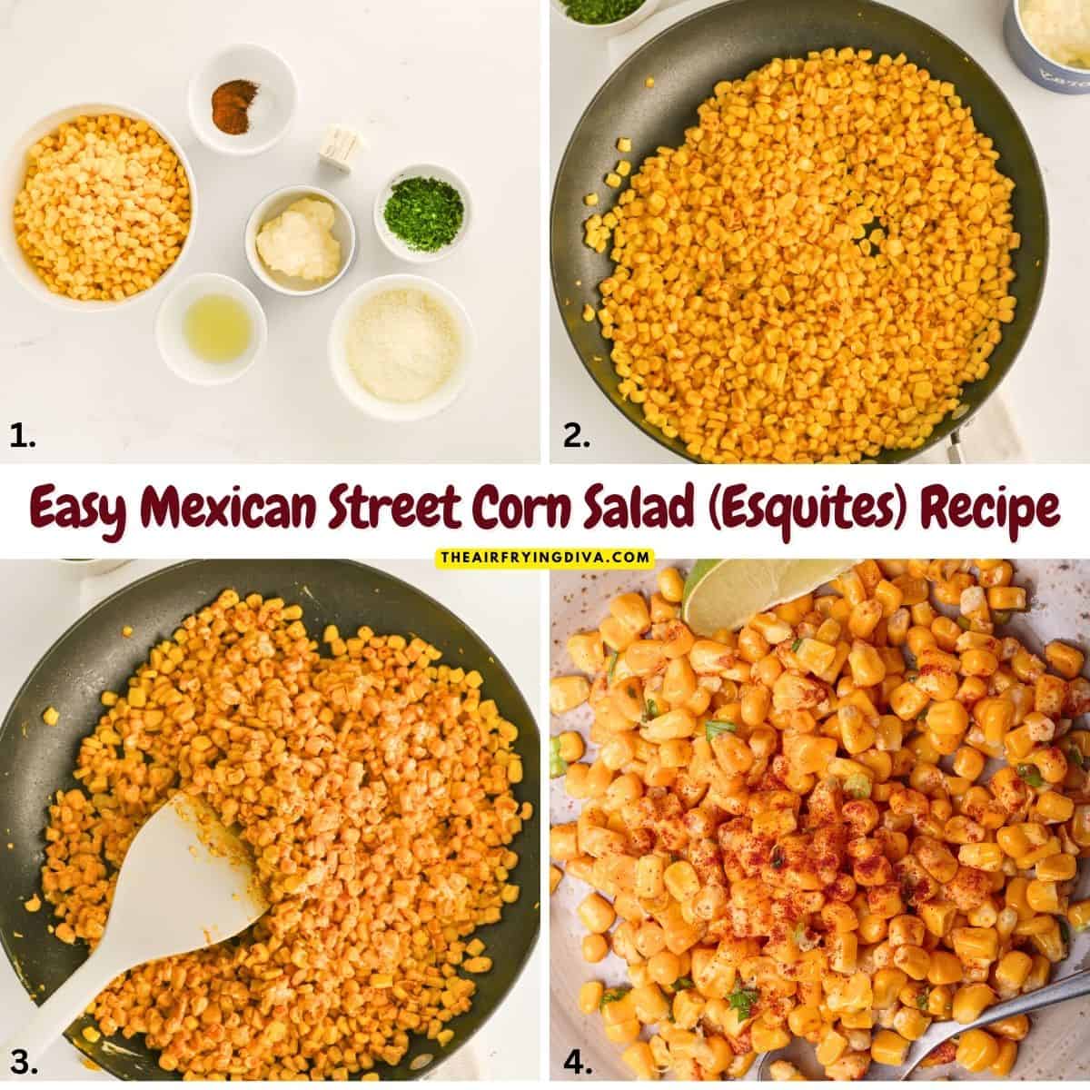 This Easy Mexican Street Corn Salad (Esquites) Recipe is creamy, tangy, and packed with bold flavor. A quick and delicious side dish. This Easy Mexican Street Corn Salad (Esquites) Recipe is creamy, tangy, and packed with bold flavor. A quick and delicious side dish.