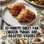 30-Minute Sheet Pan Chicken Thighs and Roasted Veggies