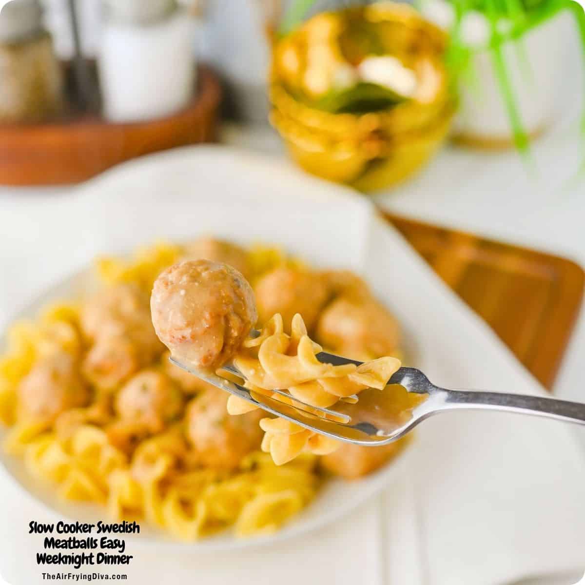 Creamy Slow Cooker Swedish Meatballs made with frozen meatballs, mushroom soup, onion soup mix, and sour cream. An easy crockpot dinner served over egg noodles or rice — perfect for busy weeknights and cozy family meals. Creamy Slow Cooker Swedish Meatballs made with frozen meatballs, mushroom soup, onion soup mix, and sour cream. An easy crockpot dinner served over egg noodles or rice — perfect for busy weeknights and cozy family meals.