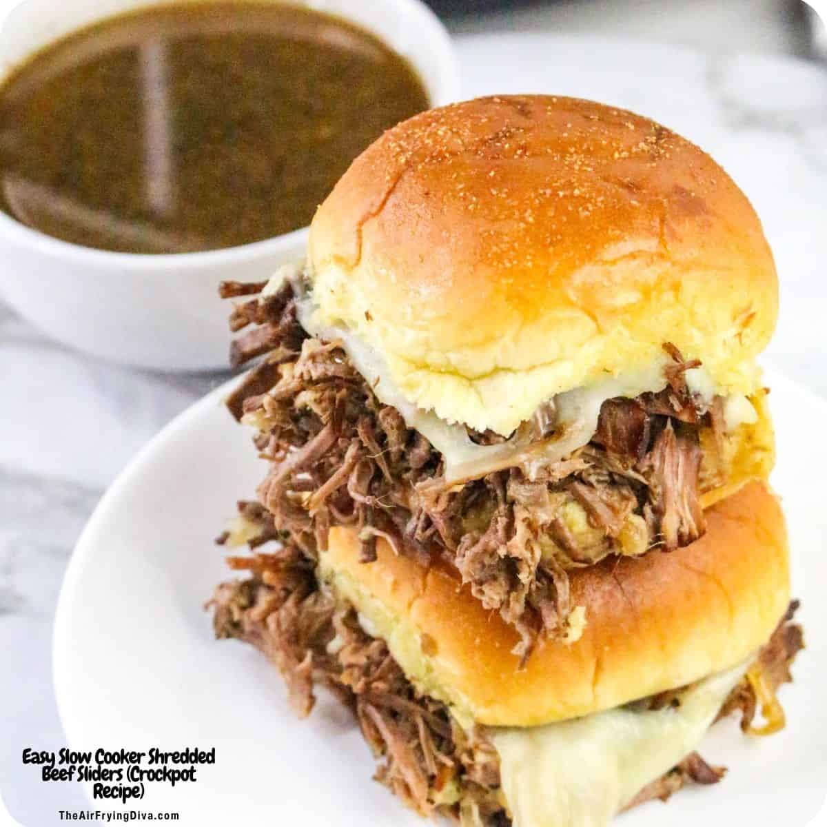 Slow Cooker Shredded Beef Sliders are tender, juicy, and packed with flavor. Easy and perfect for game day, parties, or easy family dinners. Slow Cooker Shredded Beef Sliders are tender, juicy, and packed with flavor. Easy and perfect for game day, parties, or easy family dinners.