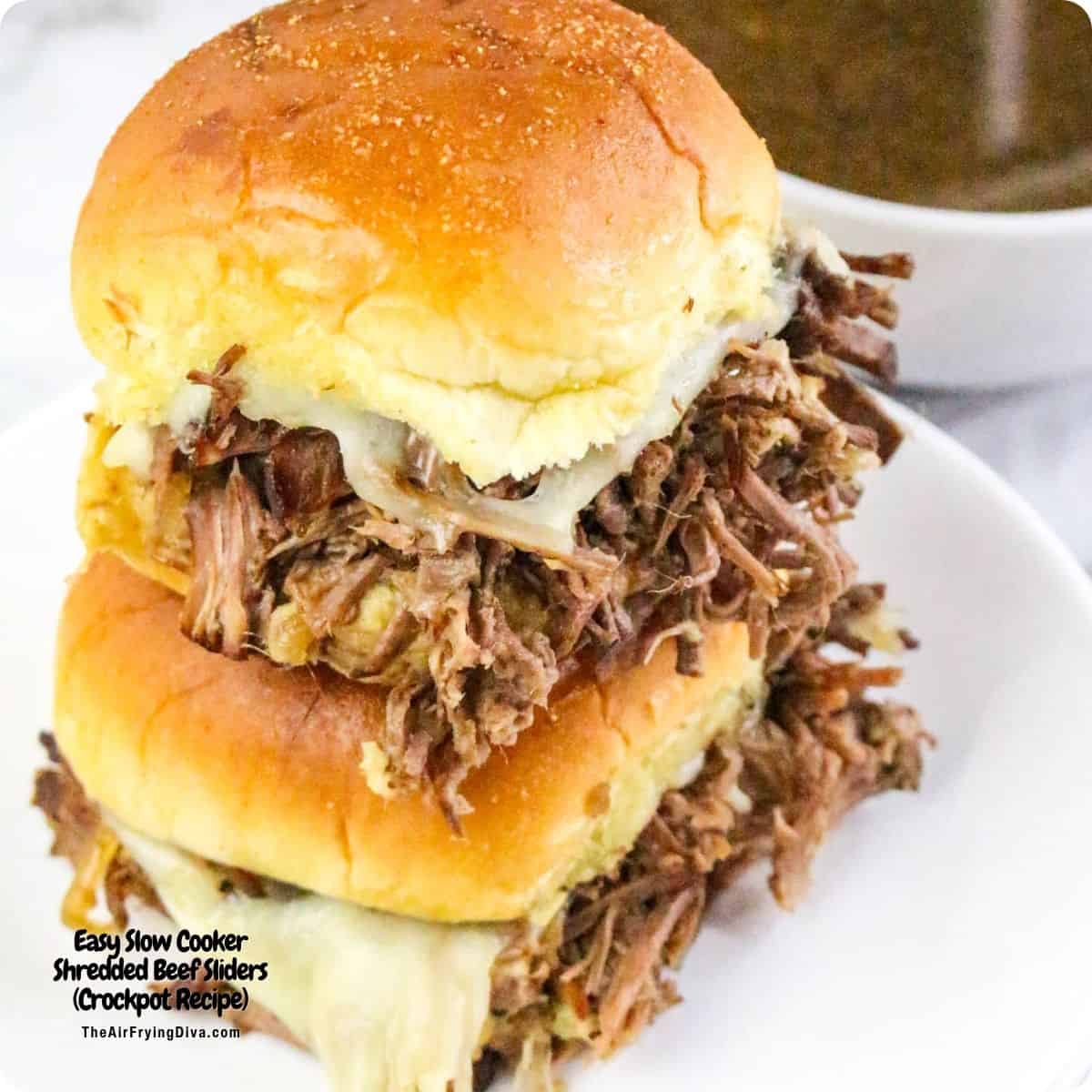 Slow Cooker Shredded Beef Sliders are tender, juicy, and packed with flavor. Easy and perfect for game day, parties, or easy family dinners. Slow Cooker Shredded Beef Sliders are tender, juicy, and packed with flavor. Easy and perfect for game day, parties, or easy family dinners.