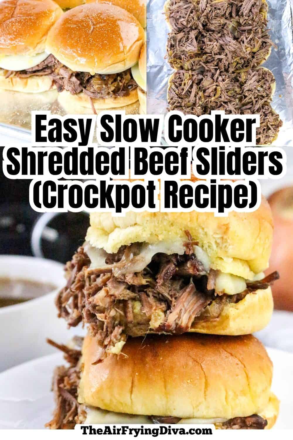 Slow Cooker Shredded Beef Sliders are tender, juicy, and packed with flavor. Easy and perfect for game day, parties, or easy family dinners. Slow Cooker Shredded Beef Sliders are tender, juicy, and packed with flavor. Easy and perfect for game day, parties, or easy family dinners.
