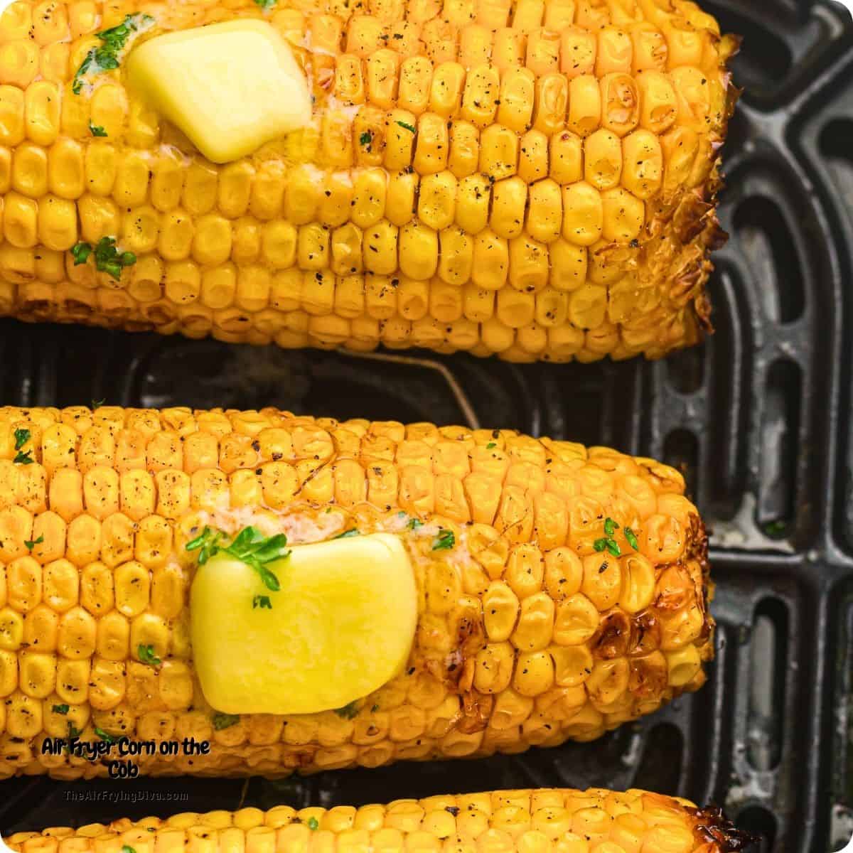 Air Fryer Corn on the Cob, Sweet, juicy corn with perfectly tender kernels An easy summer side dish recipe everyone will love. Air Fryer Corn on the Cob, Sweet, juicy corn with perfectly tender kernels An easy summer side dish recipe everyone will love.