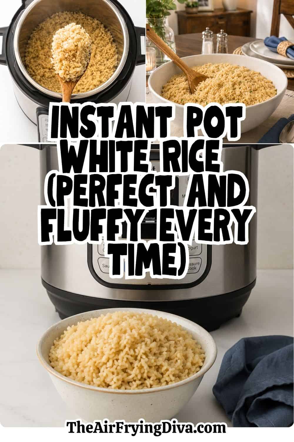 Make perfect Instant Pot white rice with this foolproof recipe. Just a few simple ingredients make fluffy, tender rice for an easy side dish. Make perfect Instant Pot white rice with this foolproof recipe. Just a few simple ingredients make fluffy, tender rice for an easy side dish.