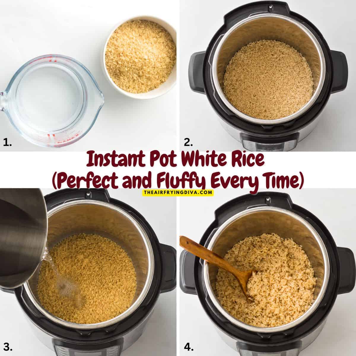 Make perfect Instant Pot white rice with this foolproof recipe. Just a few simple ingredients make fluffy, tender rice for an easy side dish. Make perfect Instant Pot white rice with this foolproof recipe. Just a few simple ingredients make fluffy, tender rice for an easy side dish.